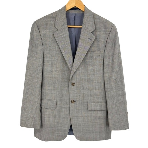 Ralph Lauren Other - Ralph Lauren Mens 38R 100% Wool Blazer Grey Glen Plaid Sport Coat Designer